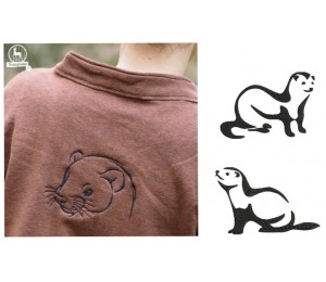 Stickdatei - Frettchen Silhouette